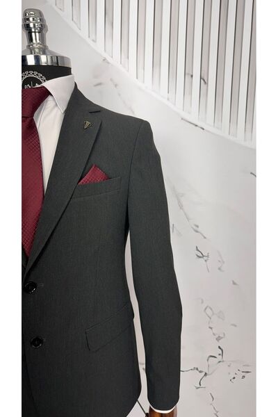 Dupont Slim Fit Mono Yaka Takım Elbise