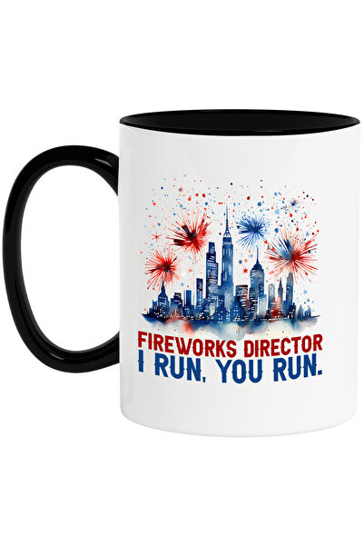 StoryGift Romania Cana cu mesajul "Fireworks director, I run, you run", ilust...