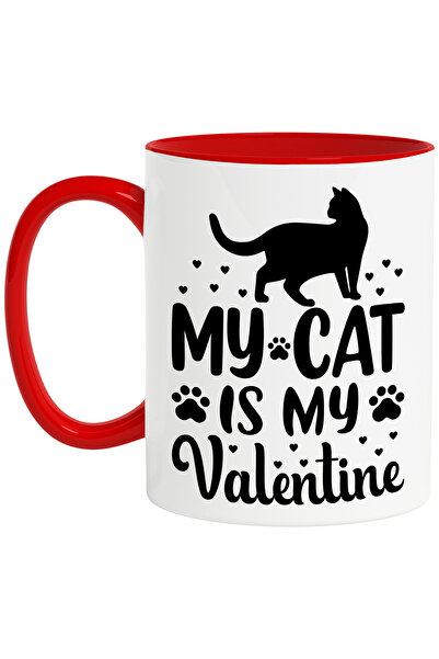 StoryGift Romania Cana cu inimioare si labute pentru iubitorii de pisici cu m...