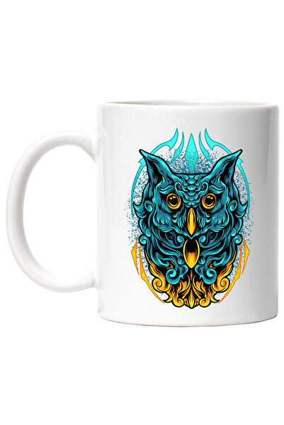 StoryGift Romania Cana Cu Cap De Bufnita, Ornamente, Stropi De Vopsea, Multic...