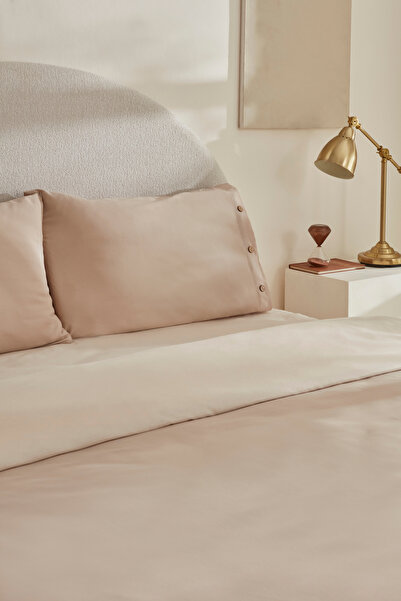 Karaca Home Basis 100% Cotton Double Duvet Cover Set Beige