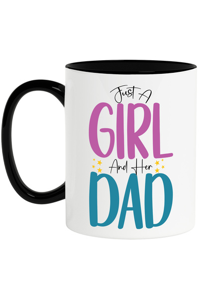 StoryGift Romania Cana cu stelute si textul "Just a girl and her dad" - doar ...