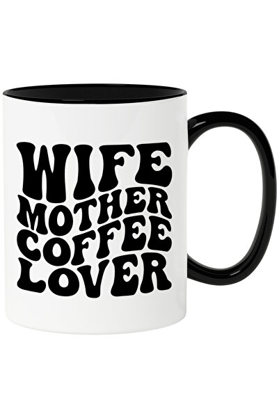 StoryGift Romania Mug with the text "Wife, mother, coffee lover" - wife, moth...