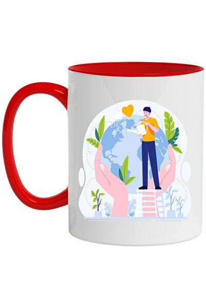 StoryGift Romania Cana Cu Planeta, Eco, Inima, Plante, Mediu, Multicolor 330 ...