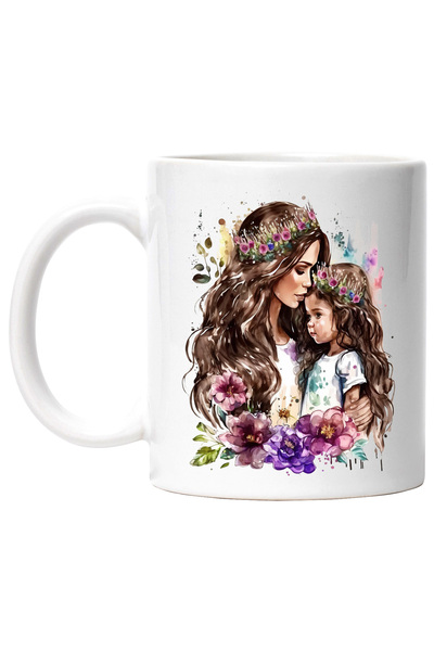 StoryGift Romania Cana cu o mama care isi tine fetita | ilustratie | coronite...