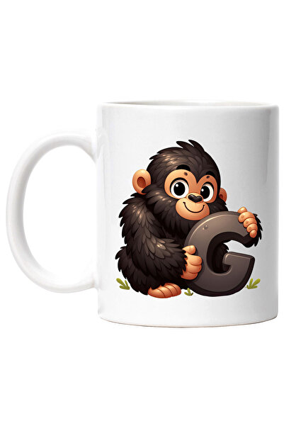 StoryGift Romania Cana cu o gorila care tine litera "G", pentru copii, ilustr...
