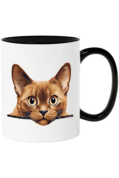 StoryGift Romania Cana cu o pisica surprinsa | privire patrunzatoare | ilustr...