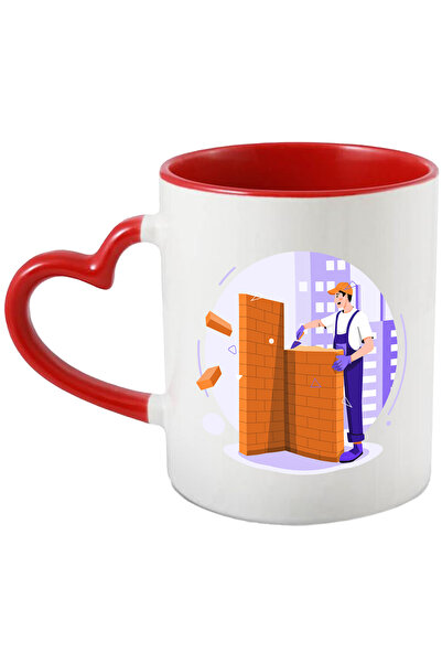 StoryGift Romania Cana Cu Santier, Zid, Caramida, Muncitor, Multicolor 330 ml...