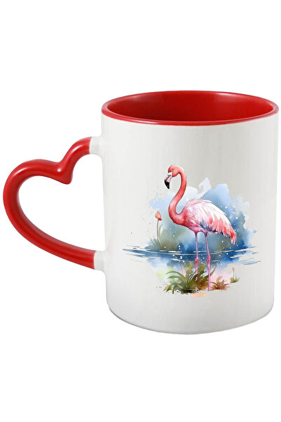StoryGift Romania Cana cu pasarea Flamingo | ilustratie | roz | apa | lac | i...