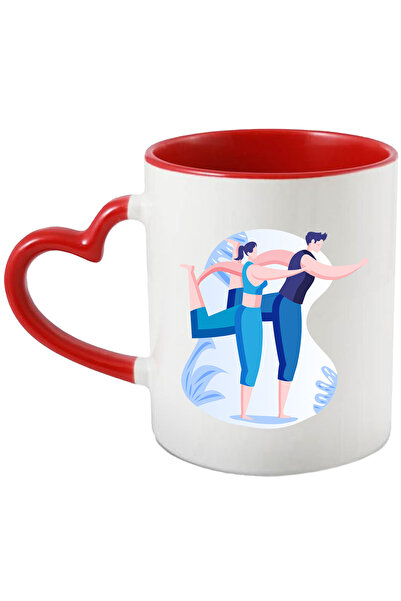 StoryGift Romania Cana Cu Yoga, Sport, Pereche, Natura, Multicolor 330 ml, Ce...