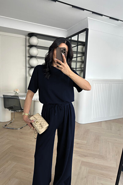 OKULCUBABA طقم رياضي نسائي قصير الأكمام مشروط عالي الخصر