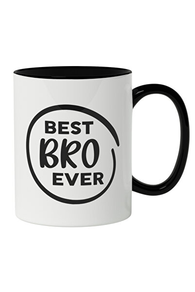 StoryGift Romania Cana Cu Text In Engleza Best Bro Ever, Cel Mai Bun Frate, Fratele Mai Mare, Best, Cu Maner Negru