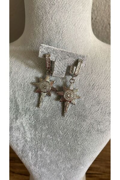 stainles steel KADIN KUTUP YILDIZLI ÇELİK KÜPE