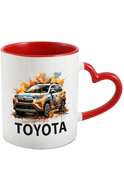 StoryGift Romania Cana Cu Mesaj Toyota, Masina, Watercolor, Splash, Multicolo...