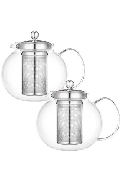Quasar & Co. Set Of 2 Teapots With Infuser, ®, Tea/coffee Containers, 650 Ml, Transparent