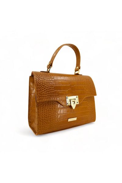 BESSO Bellissima Grazia Brown genuine leather handbag