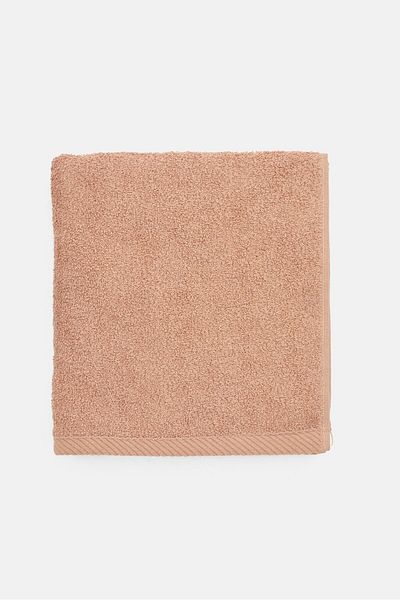 Kela Textured Cotton Hand Towel 50 X 100 Cm, Brown