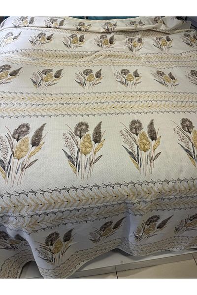 ŞENER HOME Ekin Pattern Printed 200X240 Cm. Double (Battal) Single Pike - Brown