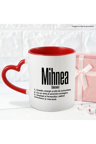 StoryGift Romania Mug With The Name Mihnea, With Motivational Message, Creative, Energetic, Curious, Smart,, With ,STG