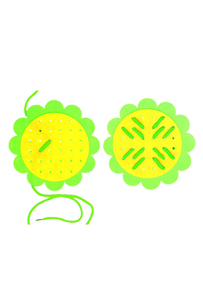 zola Joc de snuruit din fetru pentru copii, cusut si motricitate fina, verde ...