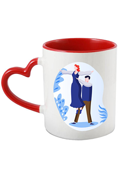 StoryGift Romania Cana Cu Parteneri, Dans, Frunze, Multicolor 330 ml, Ceramic...