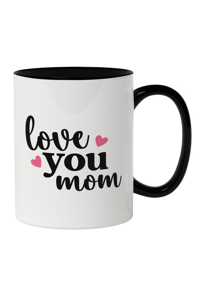 StoryGift Romania Cana Cu Mesaj In Engleza Love You Mom, Inimoare Rosii, Cea ...