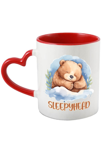 StoryGift Romania Cana cu un urs care doarme cu mesajul "Sleepyhead", ilustra...