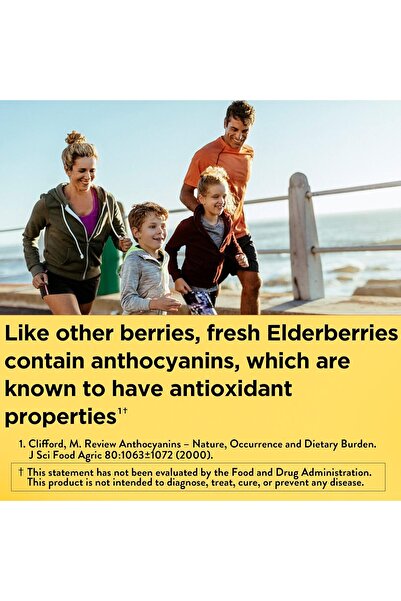 Natural Made Elderberry 400 Mg Vitamin C and Zinc 60 Capsules
