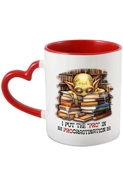 StoryGift Romania Cana cu o creatura asemanatoare cu un extraterestru | mesajul "I put "pro" in pr, Cu Maner Inim