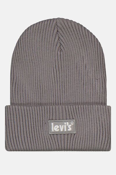 Levi's Men Brand Logo Knitted Beanie, Grey