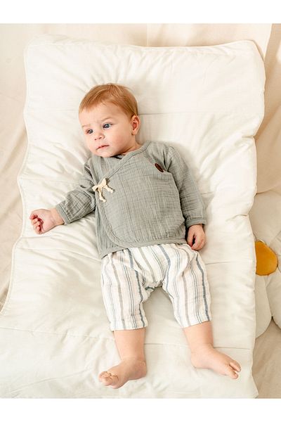 Kidaxi Muslin Double Breasted Suit |   Stylish and Comfortable Design |   1-12 Months