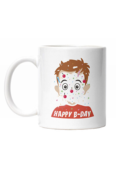 StoryGift Romania Cana Cu Baiat Cu Tort Pe Fata Si Confetti, Text In Engleza ...