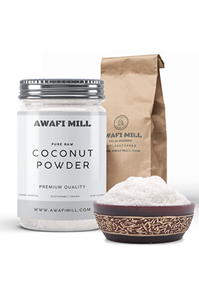 AWAFI MILL مسحوق جوز الهند المجفف | جوز الهند المطحون ناعماً - زجاجة ١٠٠ غرام...