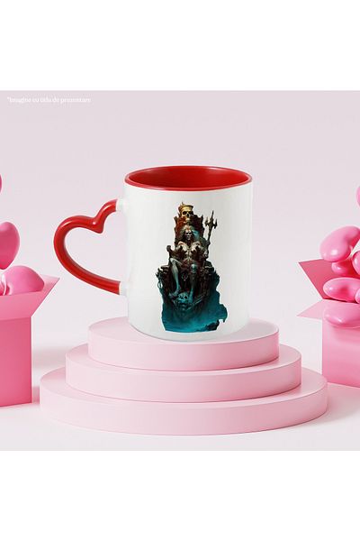 StoryGift Romania Mug With Queen on Throne, Skull, Crown, Feminism, Power, Ceramic, 330ml, with Ma, With, STG.