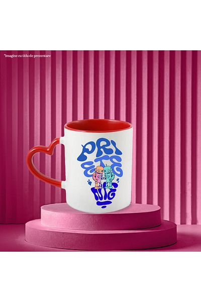 StoryGift Romania Text Mug In The Shape Of A Light Bulb Friendship Robots Family, 330ml, Ceramic With Handle I, With ,STG.