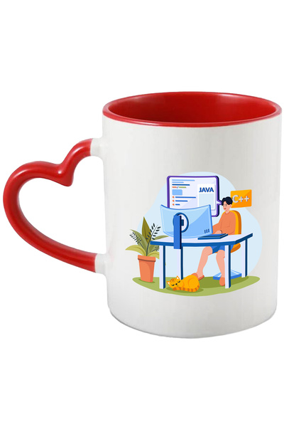 StoryGift Romania Cana Cu Pisica, Calculator, Programare, Java, C++, Multicol...