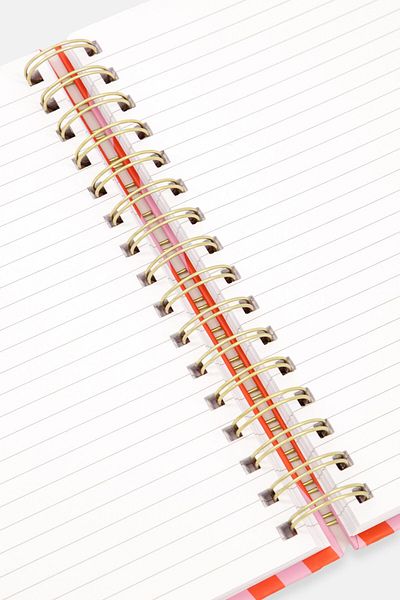 Paperbuzz دفتر ملاحظات ديسكو فيفر ذو الخطوط الحلزونية، أحمر