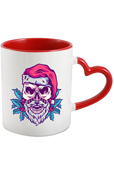 StoryGift Romania Cana Cu Craniu, Iarna, Mos Craciun, Frunze, Barba, Fes, Mul...