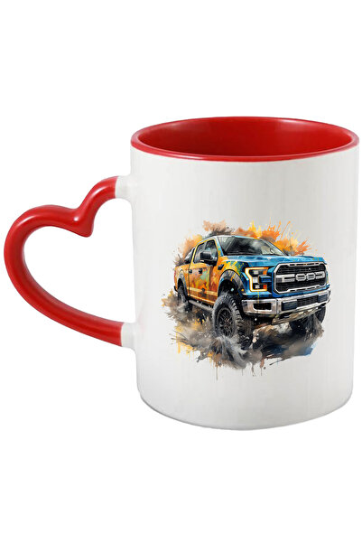 StoryGift Romania Cana Cu Masina, Ford F-150, Apa, Acuarela, Stropi, Ilustrat...