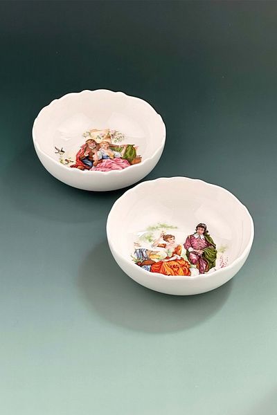 Bursa Porselen Dekor Markis Porcelain Double Bowl