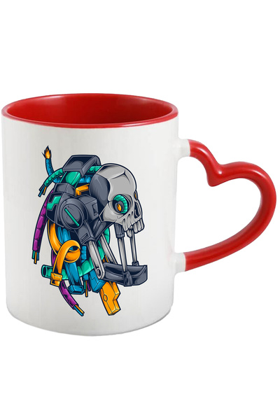 StoryGift Romania Cana Cu Extraterestru, Robot, Android, Cabluri, SF, Craniu,...