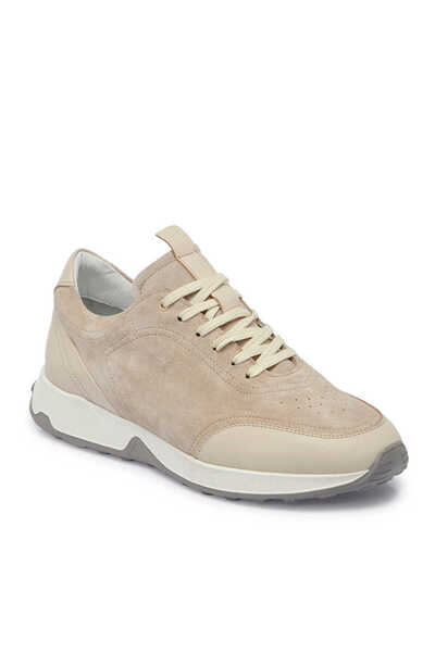 Tergan Bej Hakiki Süet Deri Erkek Sneaker - E24I1AY56639-B79