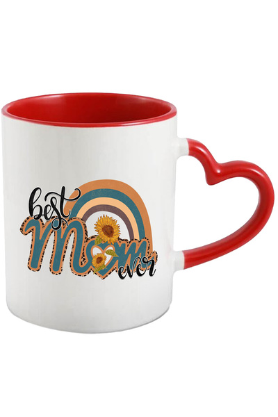 StoryGift Romania Cana cu mesajul "Best Mom Ever", ilustratie, mama, cea mai ...