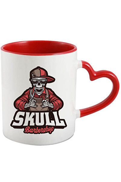 StoryGift Romania Cana Cu Mesaj In Engleza Skull Barbershop, Schelet, Frizeri...