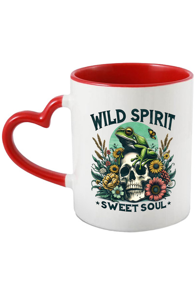 StoryGift Romania Cana cu mesajul "Wild spirit", stilul hippie, cultura, ilus...