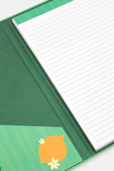 Paperbuzz Folder Clipboard Write Pad Memo, Green Combo