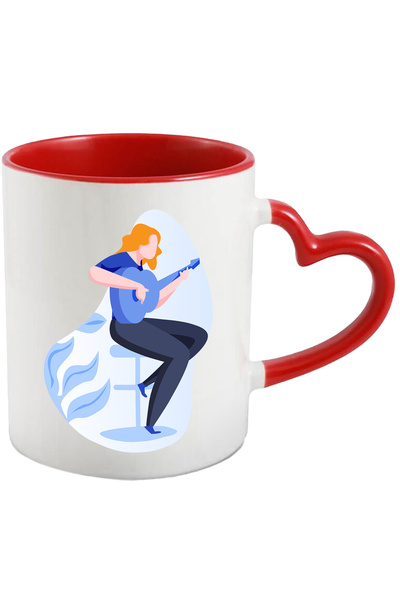 StoryGift Romania Cana Cu Chitara, Acustic, Scaun, Muzician, Multicolor 330 m...