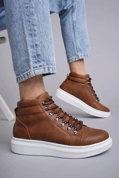 rabellashoes Slw206 Ottawa Lace-Up Skin Ανδρικές καθημερινές αθλητικές μπότες Bt - Tan
