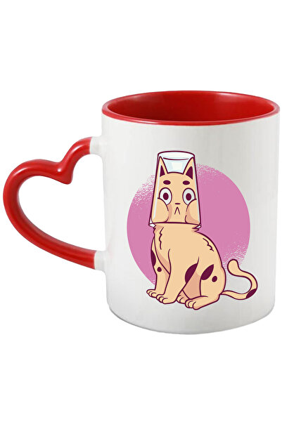 StoryGift Romania Cana Cu Pisica, Pahar, Cerc, Coada, Pete, Ilustratie, Multi...