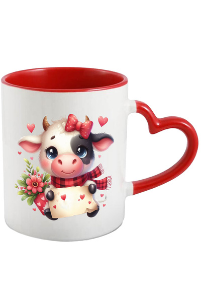 StoryGift Romania Cana cu o vacuta vesela care tine o scrisoare | ilustratie ...